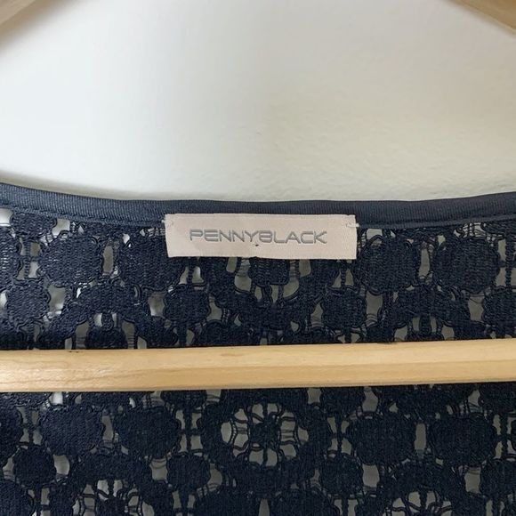 💋 CLEARNACE Penny black lace t shirt boxy blouse top. small - Picture 3 of 6